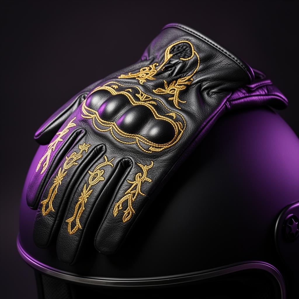 Premium riding glove detail